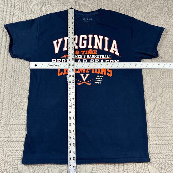 UVA Mens M Virginia Cavaliers Blue 84 Shirt Basketball ACC Regular Season Champs - Picture 5 of 7